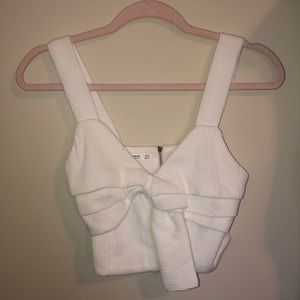 MNG Xs white ribbed tank